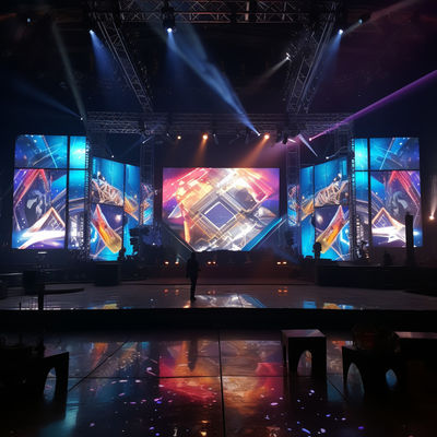 P6 LED حائط فيديو للإيجار للأحداث مقاوم للأجواء دقة 3840 × 2160