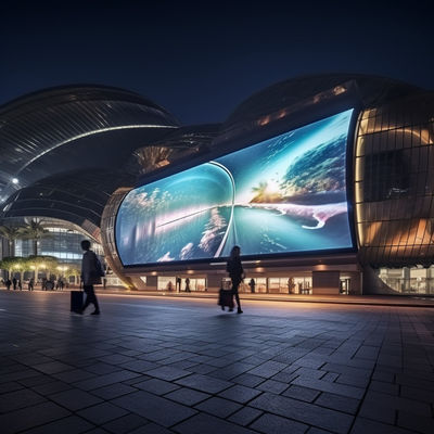 إعلانات LED كبيرة حسب الطلب لوحة إعلانات 10mm Pixel Pitch ISO9001