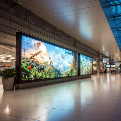 320 * 160mm عرض LED داخلي مع معدل مسح 1/64S وخزانة الألومنيوم المصبوبة