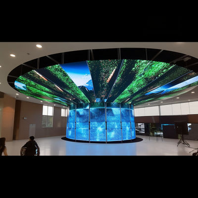 حجم الوحدة الملونة الكاملة P3 / P3.91 / P4 / P4.81 / P5 / P6 شاشة LED مرنة داخلية ذات تباين عال و سطوع