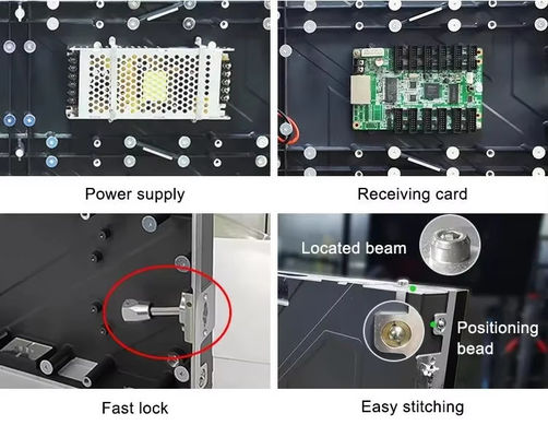 شاشة LED ذات لون كامل P4.81 في الهواء الطلق مع علبة الألومنيوم معتمدة من قبل FCC