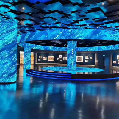 سينفوني من الضوء والتصميم شاشة عرض LED منحنية حديثة لحفلات داخلية
