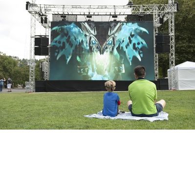 Outdoor LED Display Screen with Long Lifespan 100000 Hours Die Cast Aluminum Cabinet and Full Color Display for Stage Events