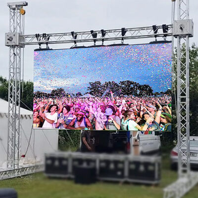 شاشة عرض LED خارجية مقاومة للماء IP65 مع 3.91mm Pixel Pitch ومعدل تحديث 3840Hz LED Video Wall