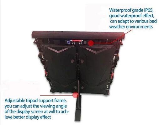 شاشة عرض LED خارجية بمسافة بكسل P3.076 مع مقاومة للماء IP65 وسطوع 4500-5500 شمعة للإعلانات في الملاعب