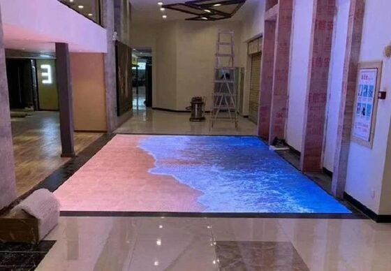 P2.9 جدار فيديو LED تفاعلي مع 800-1000cd / m2 سطوع ومعدل تحديث 3840-7680Hz للمسرح وأرضية الرقص