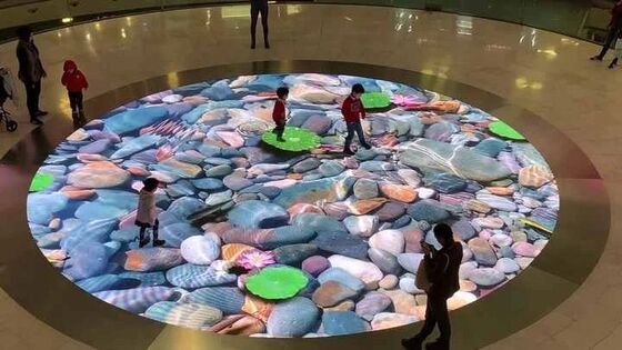 P2.9 جدار فيديو LED تفاعلي مع 800-1000cd / m2 سطوع ومعدل تحديث 3840-7680Hz للمسرح وأرضية الرقص