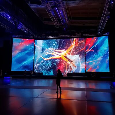 شاشة عرض LED مرنة IP65 مقاومة للماء مع معدل تحديث 3840 هرتز و 100000 ساعة من العمر للاستخدام الداخلي والخارجي