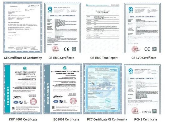 شاشة عرض LED خارجية مقاومة للماء IP65 مع معدل تحديث 3840-7680 هرتز و 4500-5000cd / m2