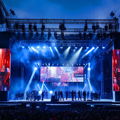 حائط فيديو LED خارجي P3.076MM مع IP65 مقاوم للماء ومعدل تحديث 3840-7680 هرتز للوحة الإعلانية الرقمية