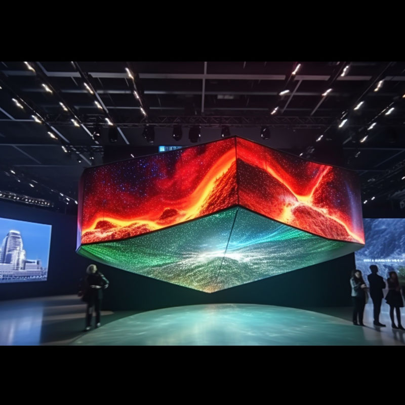 لوحة LED منحنية وحدات داخلية P5 عرض شاشة LED سهلة التثبيت