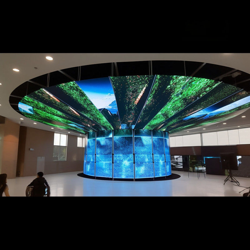 حجم الوحدة الملونة الكاملة P3 / P3.91 / P4 / P4.81 / P5 / P6 شاشة LED مرنة داخلية ذات تباين عال و سطوع