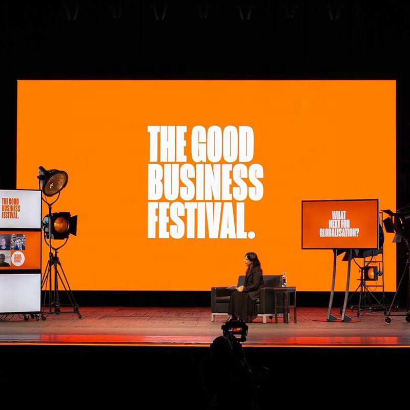 شاشة LED داخلية من LEADING P1.86، شاشة فيديو LED للمسرح المنزلي، شاشة LED داخلية لجدار الفيديو للاجتماعات والكنائس