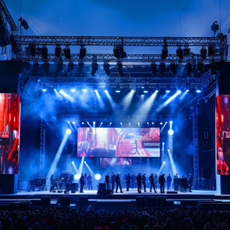 حائط فيديو LED خارجي P3.076MM مع IP65 مقاوم للماء ومعدل تحديث 3840-7680 هرتز للوحة الإعلانية الرقمية